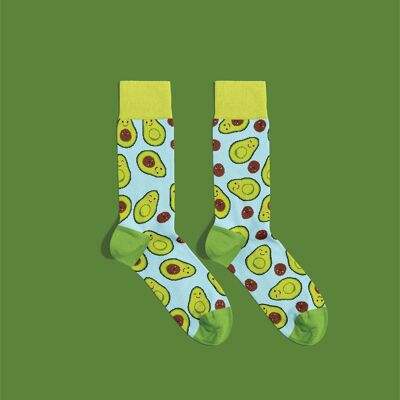 Calcetines de aguacate feliz | calcetines de aguacate | calcetines felices