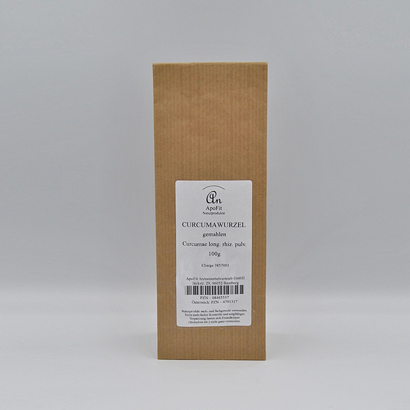 Radice di curcuma macinata