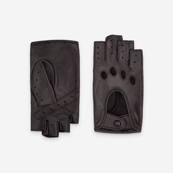 Gants de conduite, mitaines-cuir agneau-non doublé-21125NF 74