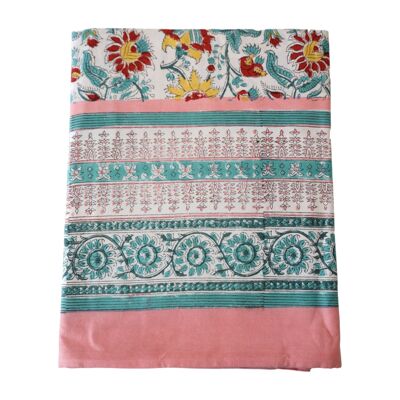 Mantel rectangular de algodón estampado "India"