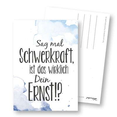 Postkarte "Schwerkraft"