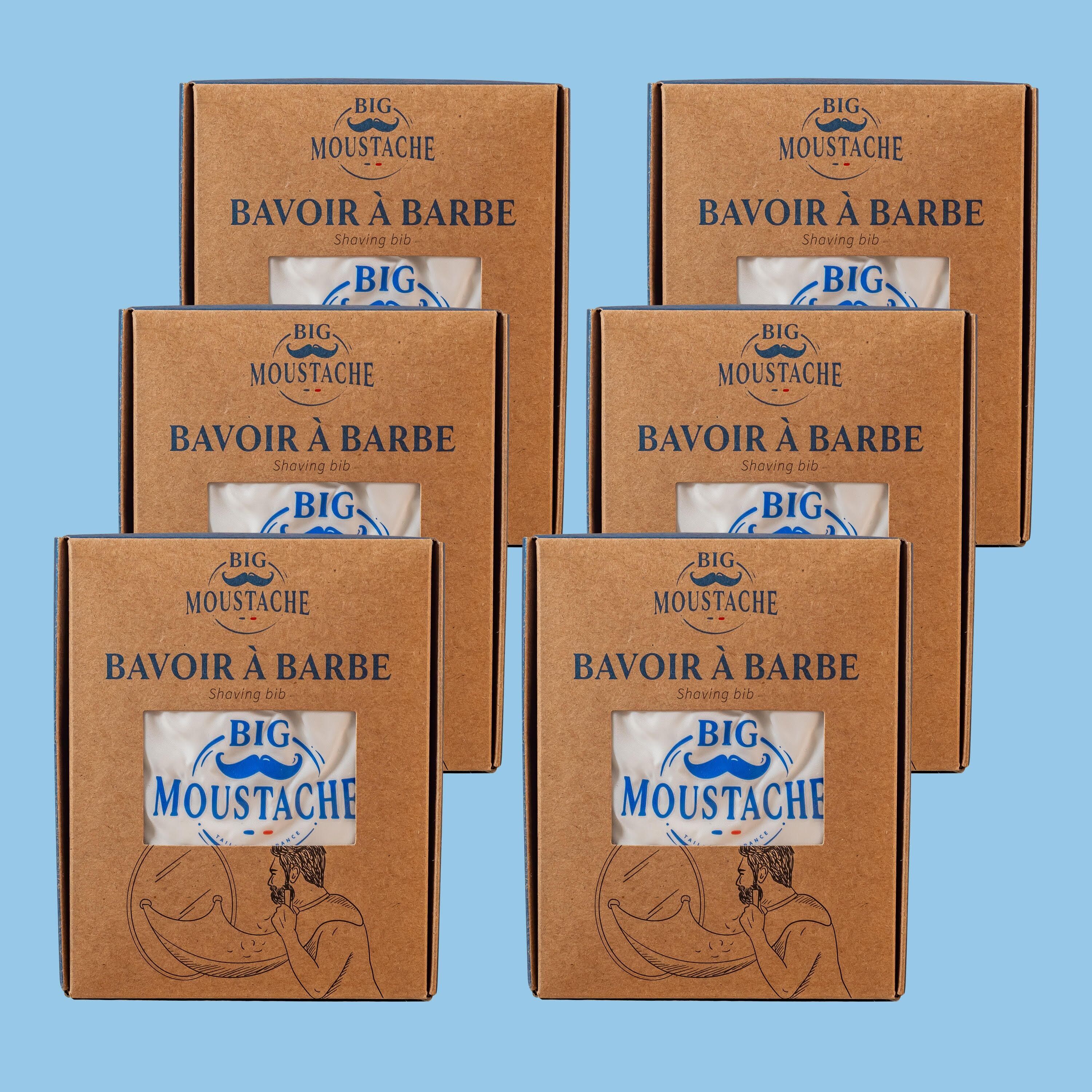 Babero para barba Big Moustache® - Kit de 6