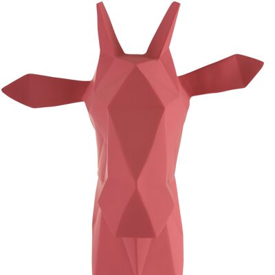 Cabeza jirafa colgante poli rosa