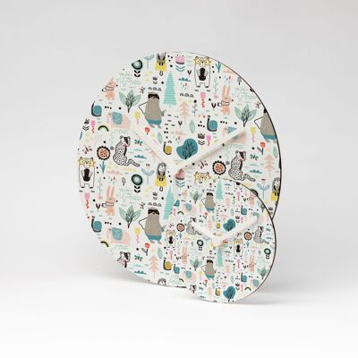 TODO EN TODAS PARTES Reloj de pared / reloj de pared de MDF ⌀13cm