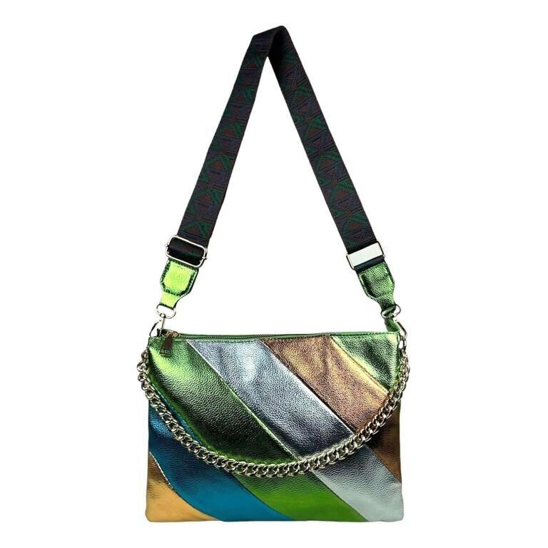 Borsa in Sintetico Multicolor con Manico a Catena da Donna. Saldi