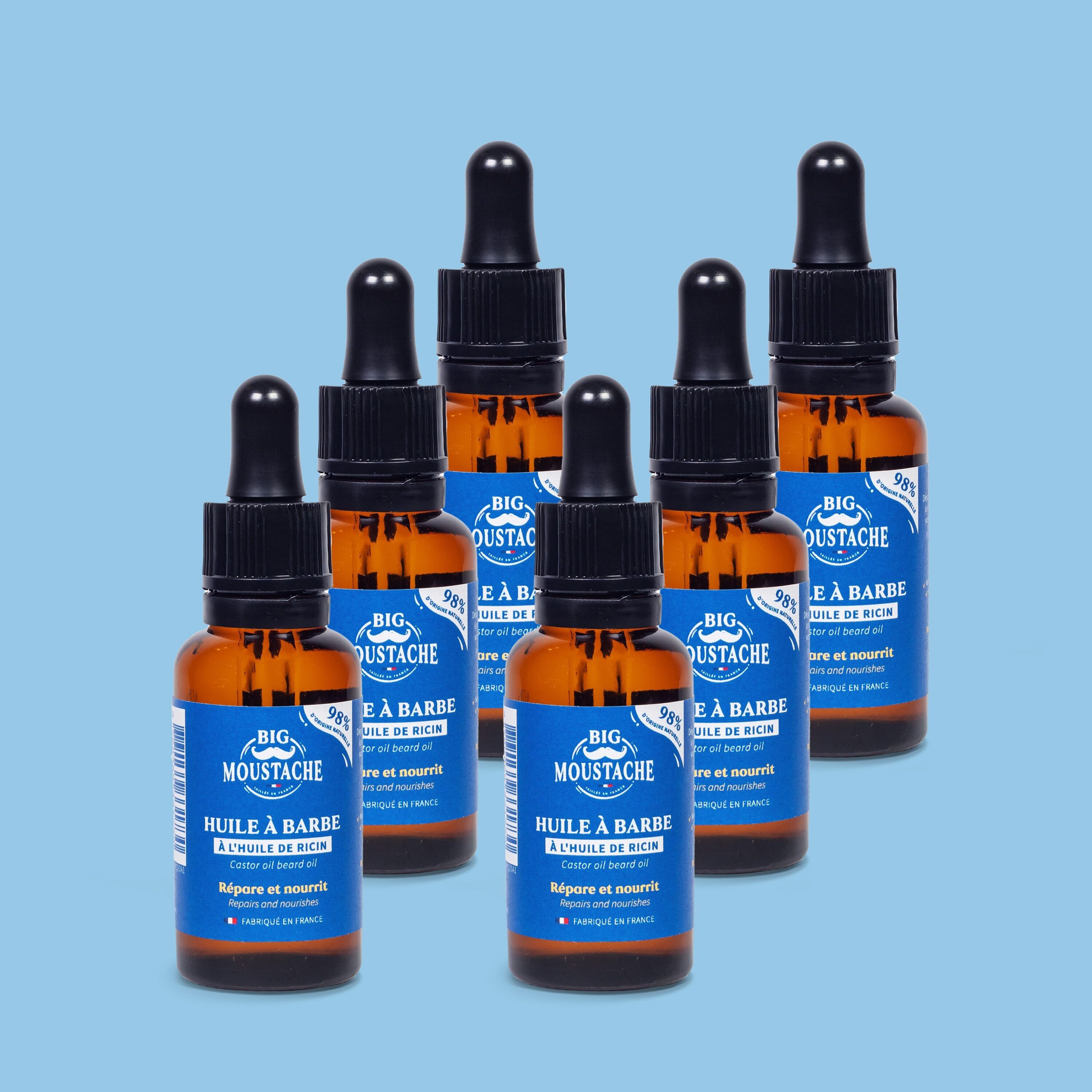 Aceite para barba Big Moustache® 30ml - Kit de 6