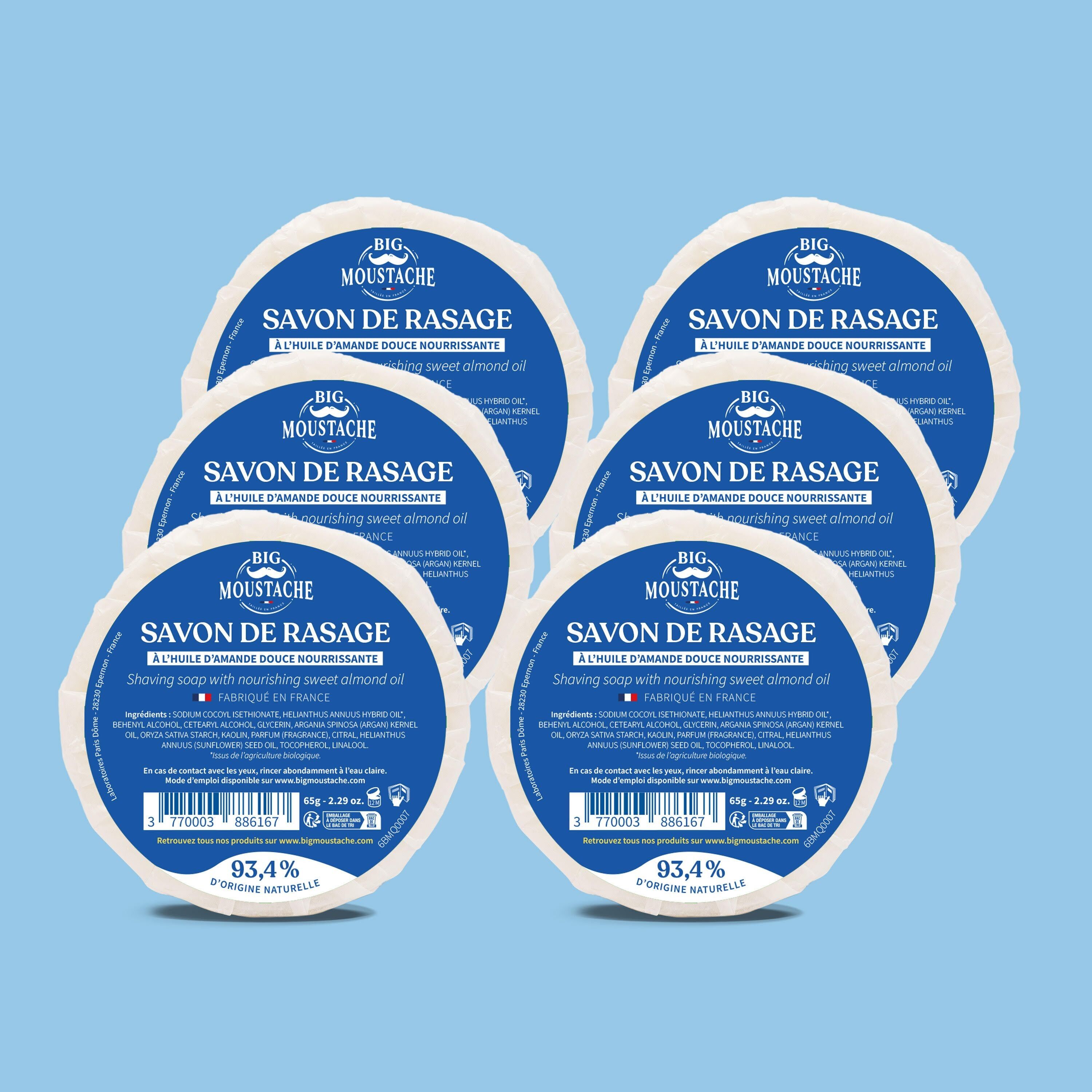 Big Moustache® Rasierseife 65 g – 6er-Set