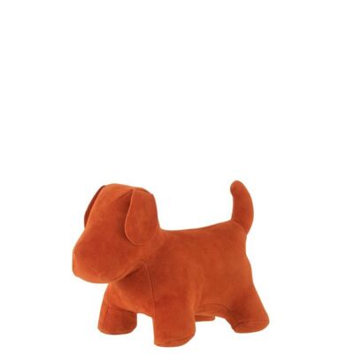 Perro deco opaco terciopelo naranja small