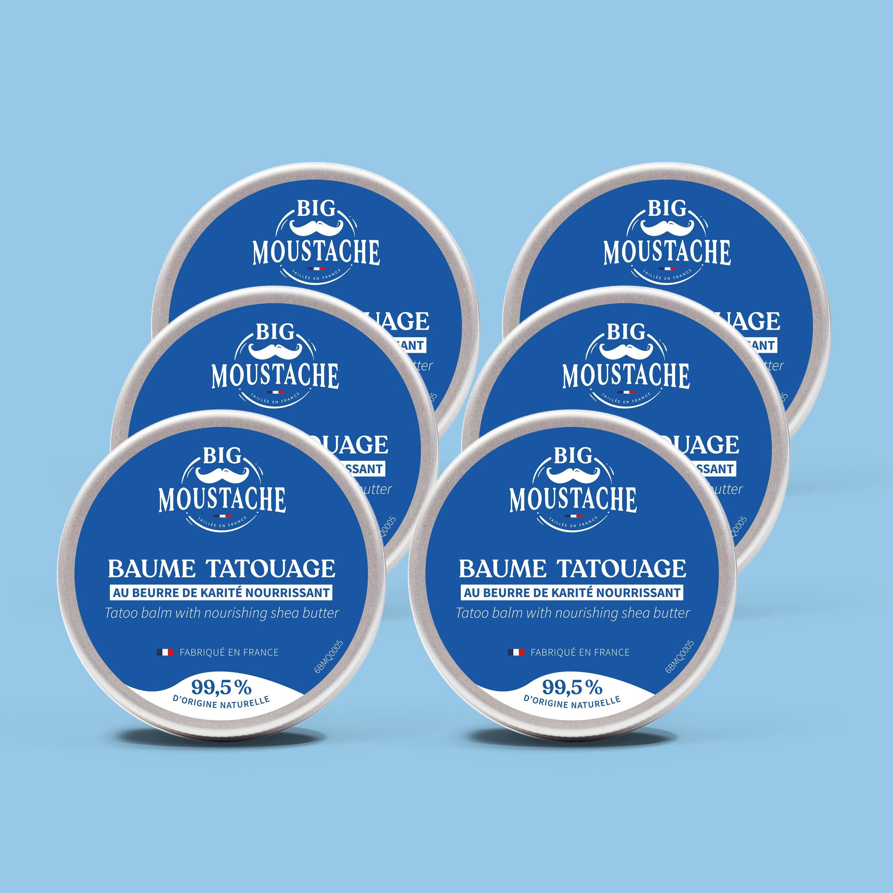 BÁLSAMO PARA TATUAJE Big Moustache® 50ml - kit de 6