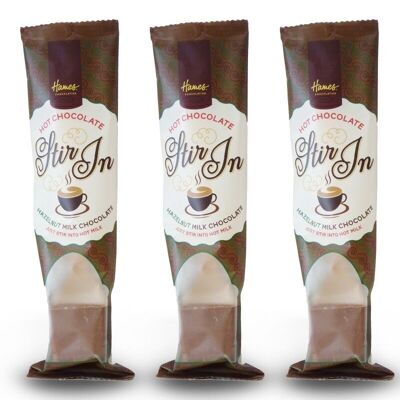 Cioccolato Al Latte Caldo Con Nocciole Mescolato In Confezione Flow Wrap Da 35 G