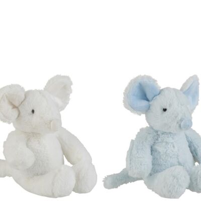 Raton peluche blanco/azul small surtido de 2