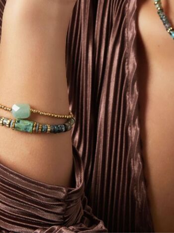 Bracelet Zendaya - Pierres naturelles et hématites 5