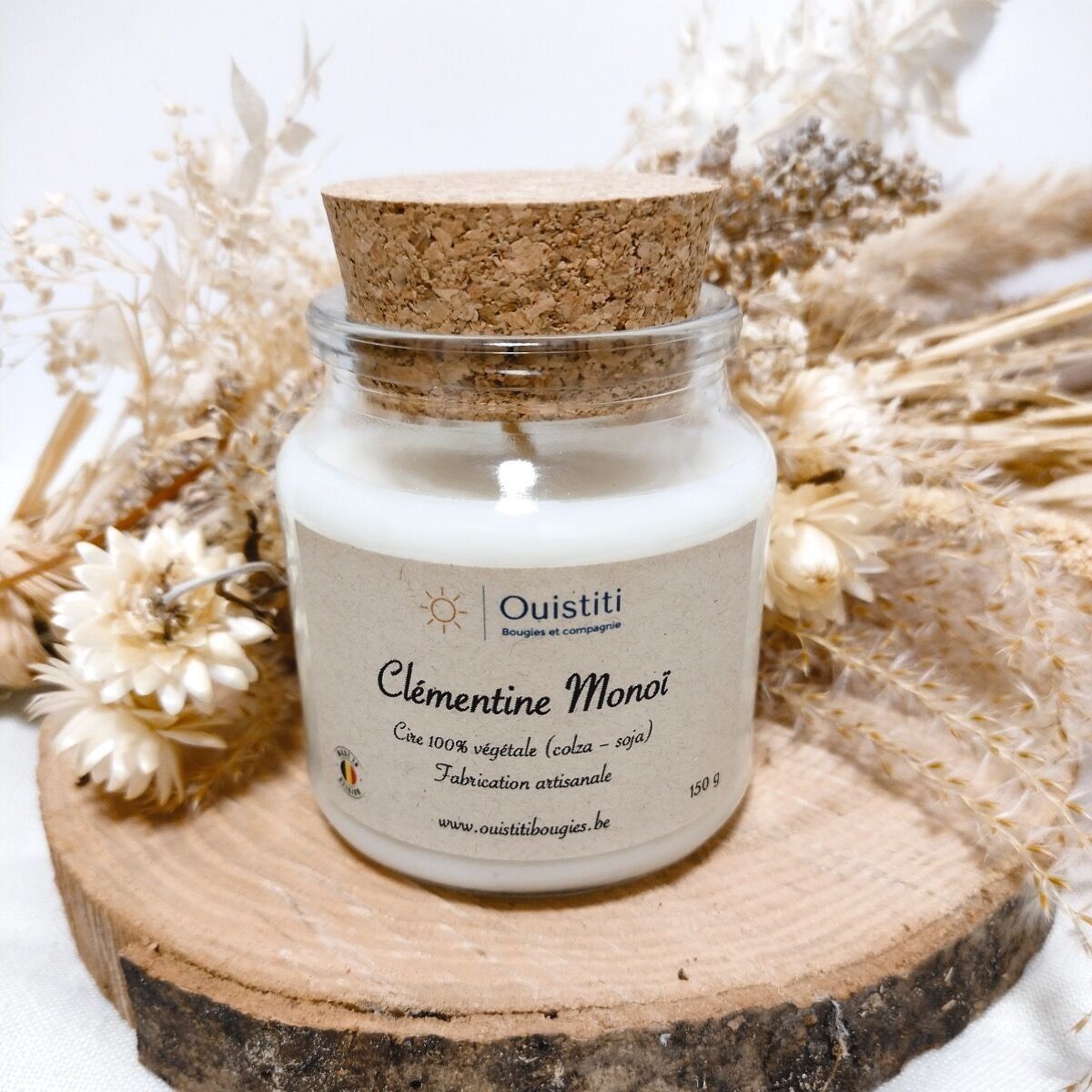 Bougie Parfumée Clémentine Monoï - Cire végétale - Collection "Les Mignonnes"