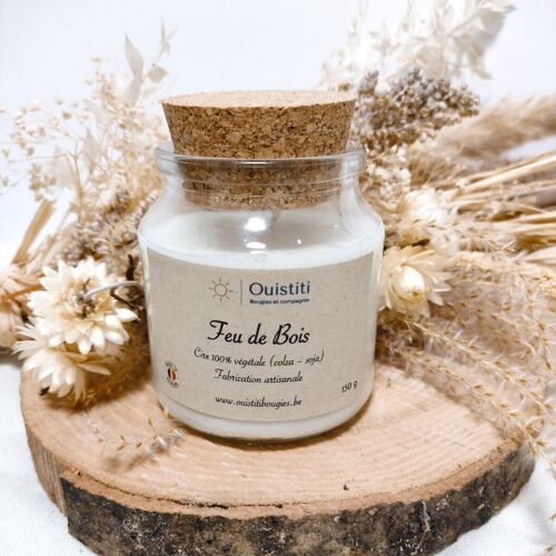 Bougie Parfumée Feu de Bois - Cire végétale - Collection "Les Mignonnes"