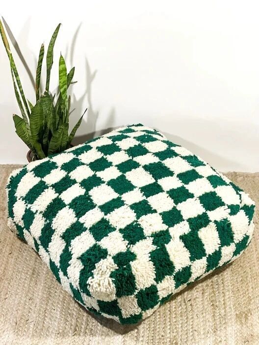 Pouf marocain-pouf-ber à carreaux personnalisé Pouf marocain