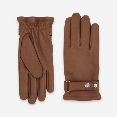 Gants cuero cerf-100% laine-22046TR