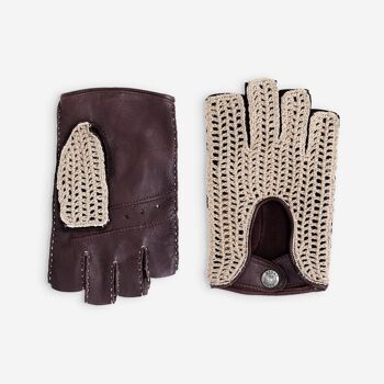 Gants de conduite, mitaines-cuir agneau-non doublé-22034NF 3