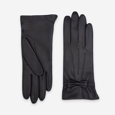 Gants cuir agneau-100% soie-21349SN