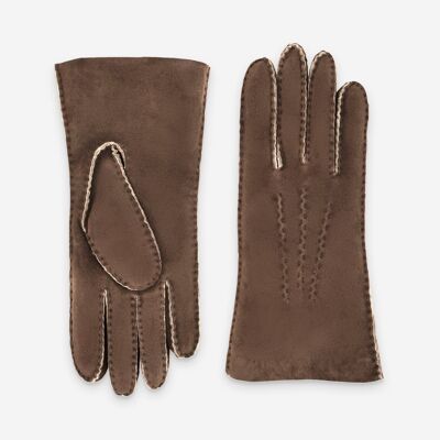 Gants cuir-100% bouclés-mouton retourné-21154CU