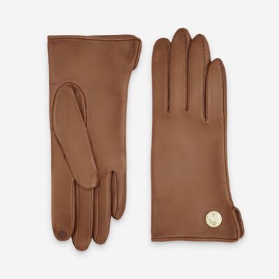 Gants cuir agneau-100% soie-Tactile-21524SN