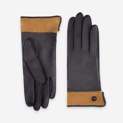 Gants cuir agneau-100% soie-21526SN