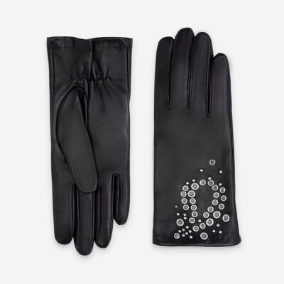 Gants cuir agneau-100% soie-21543SN