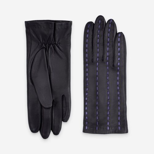 Gants cuir agneau-100% soie-21588SN