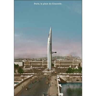 Cartolina - Parigi, Place du Concorde.