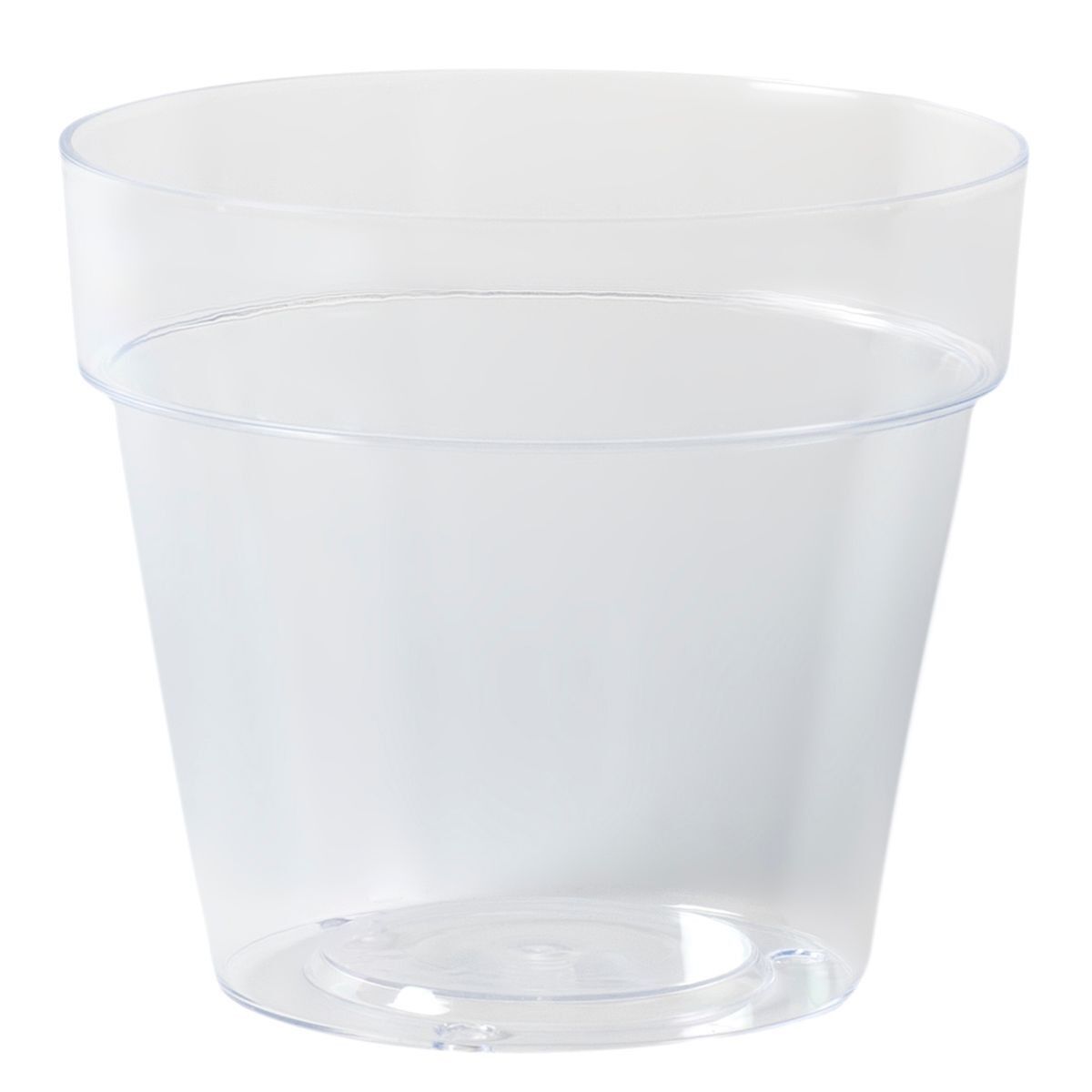 POT EN PLASTIQUE EN VERRE TRANSPARENT STANDARD