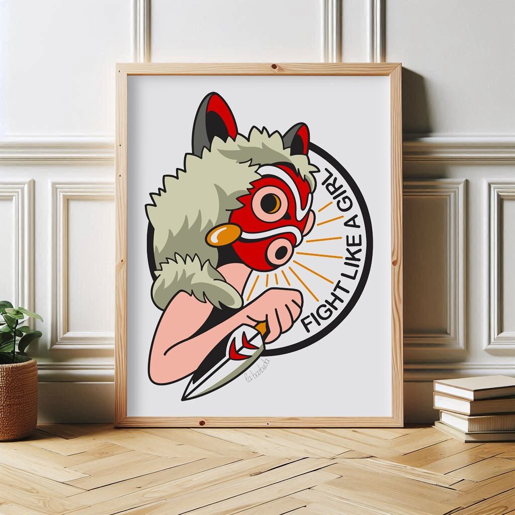 Mononoke Lotta come una ragazza Stampa artistica