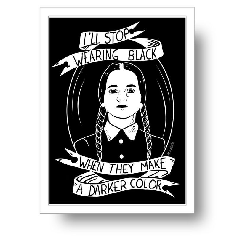 Smetterò di indossare stampe artistiche nere