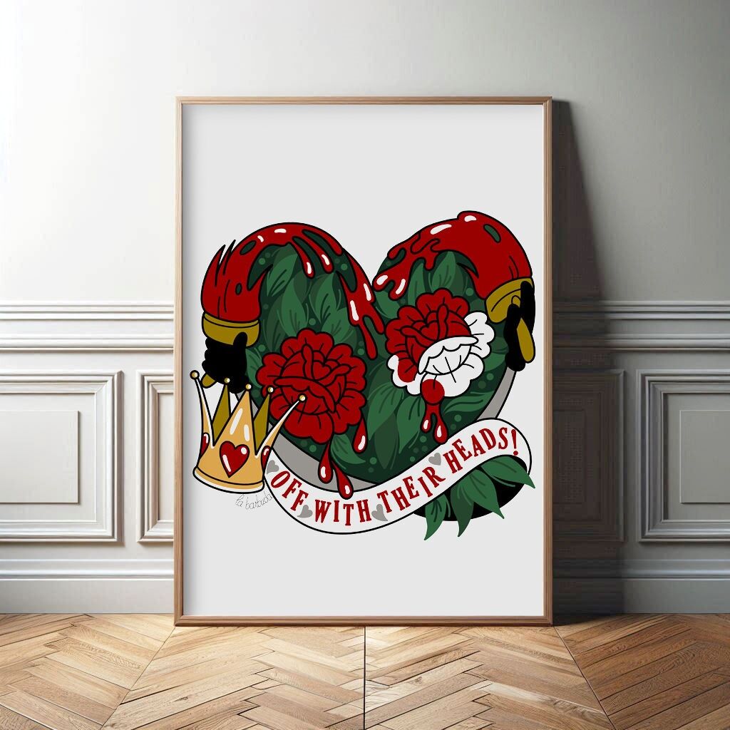 Stampa artistica Lascia che si taglino le rose dalla testa