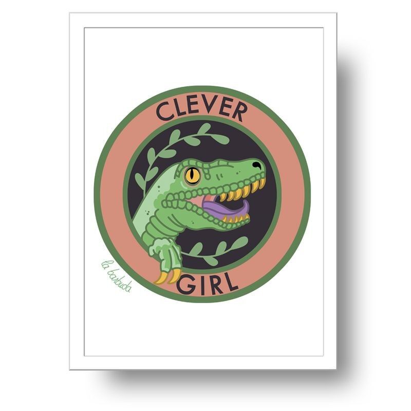 Stampa artistica di ragazza intelligente