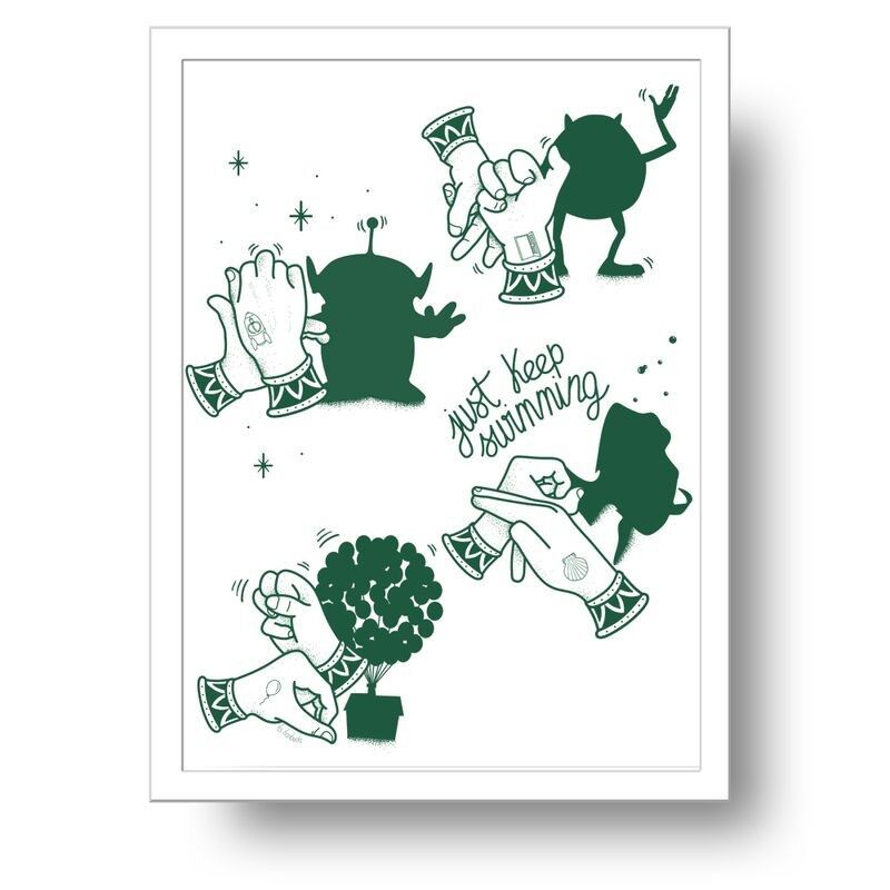 Continua a nuotare con la stampa artistica delle ombre