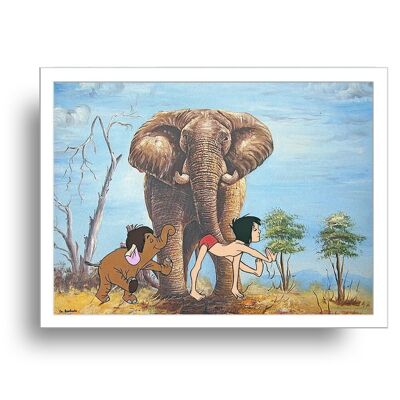 Stampa con elefante della giungla in edizione limitata