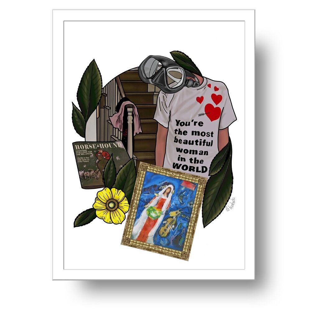 Stampa artistica della bella donna di Notting Hill