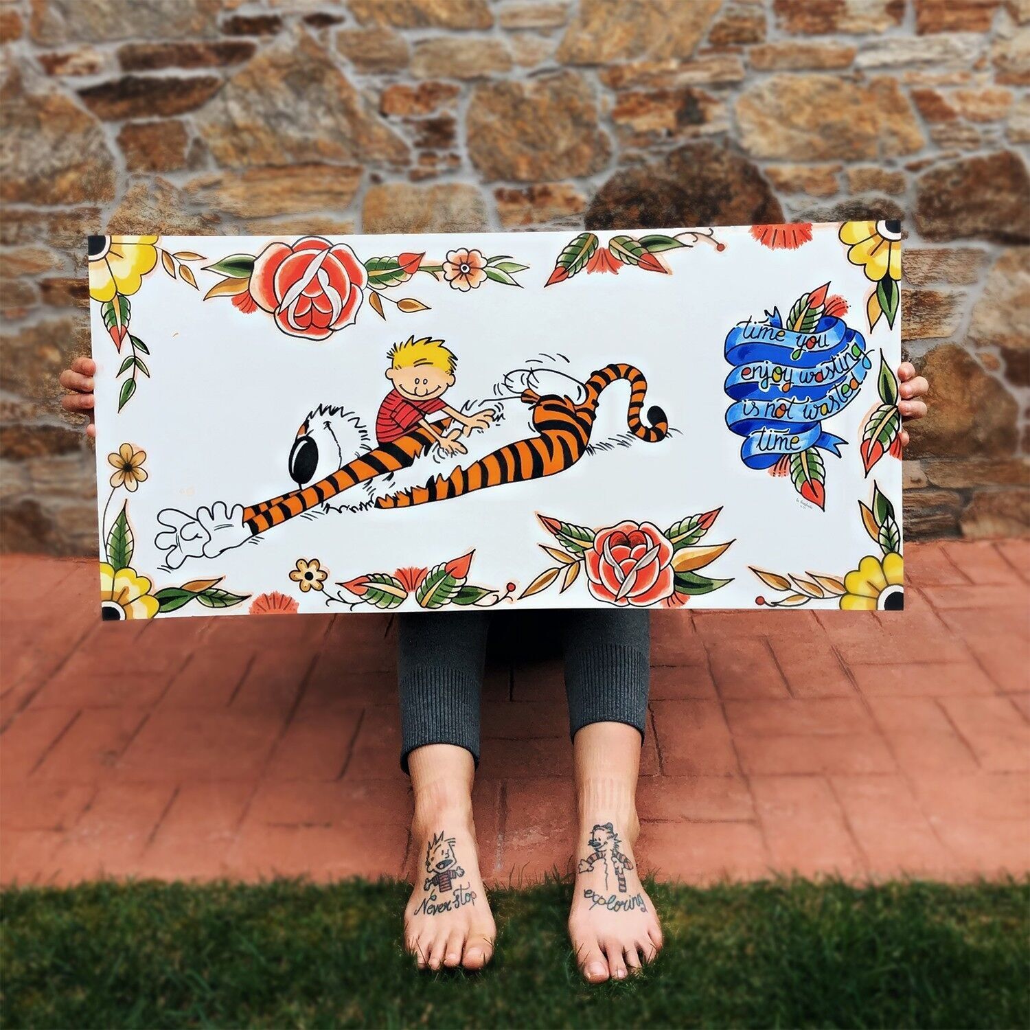 Acquerello grande Tempo che ti piace sprecare