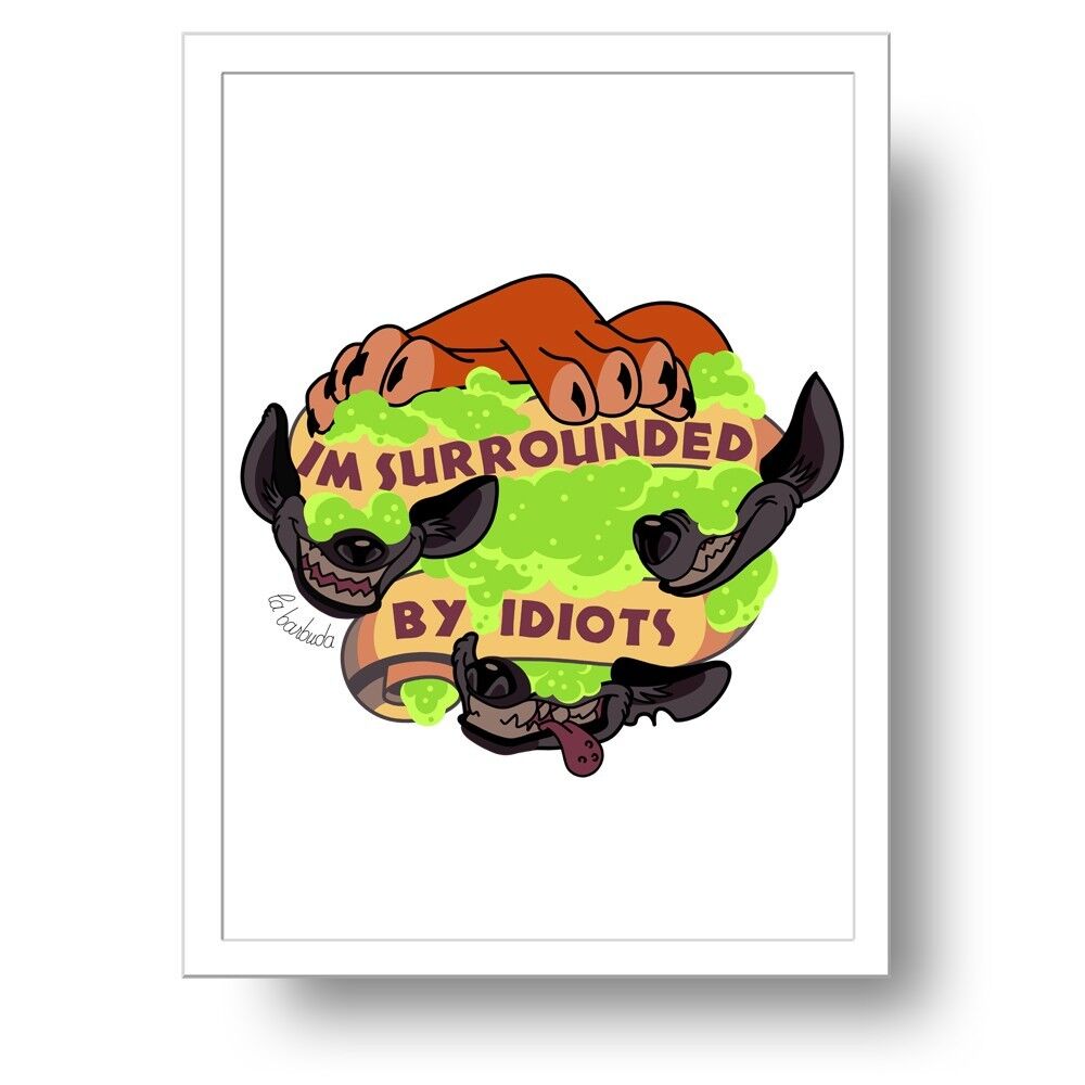 Stampa artistica degli idioti della iena