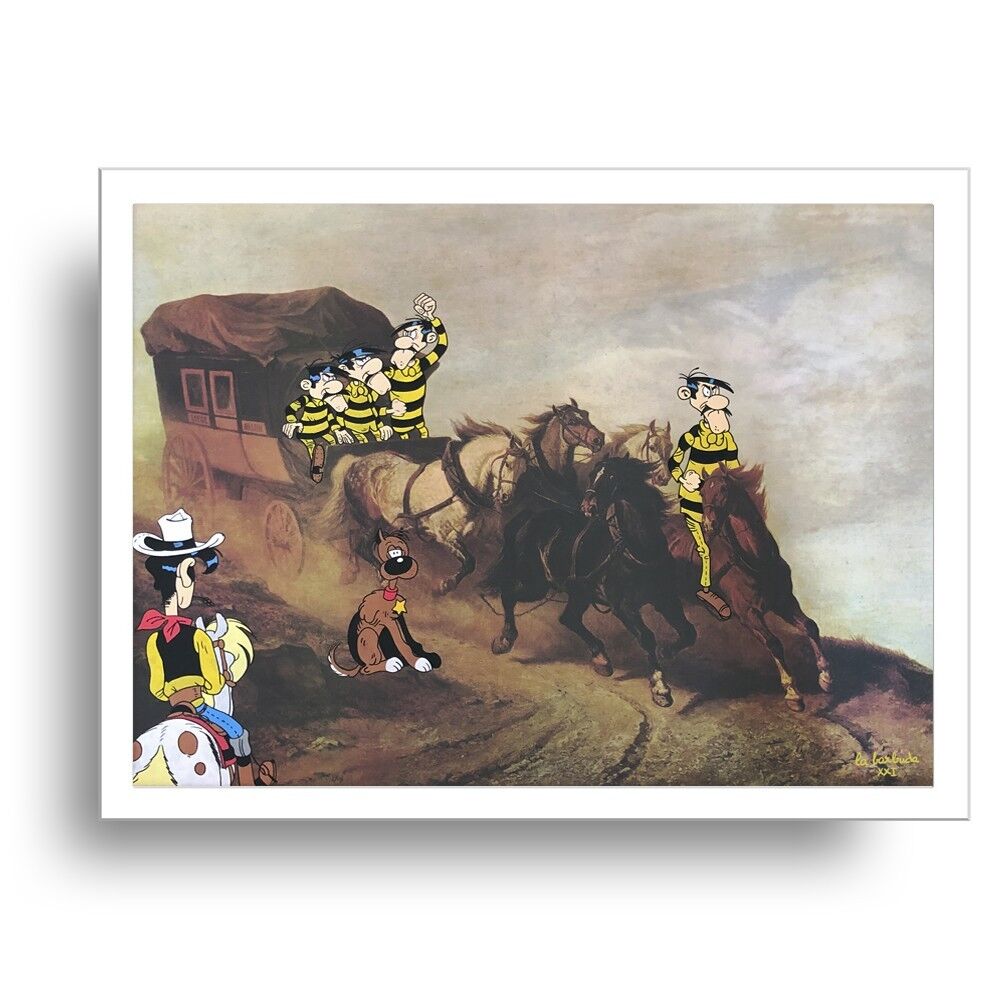 Stampa artistica di Lucky Luke Dalton in edizione limitata