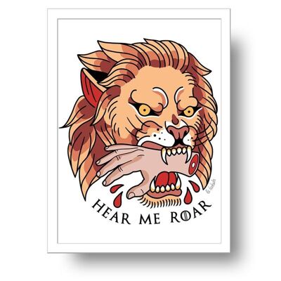 Lámina Hear me Roar León