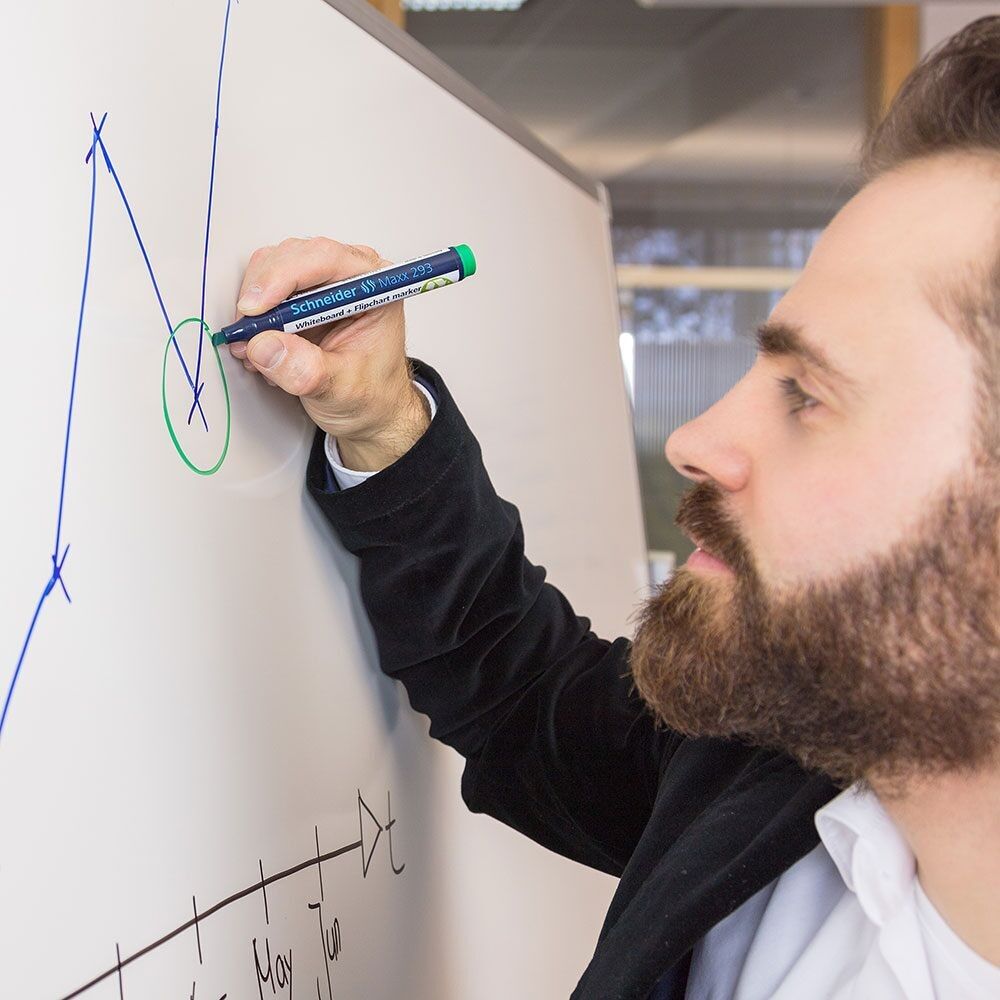 Schneider Maxx 293 Marqueur pour tableau blanc (épaisseur de trait: 2+5 mm, rechargeable) 10 pièces