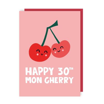 Confezione da 6 biglietti di auguri per il 30° compleanno di Mon Cherry