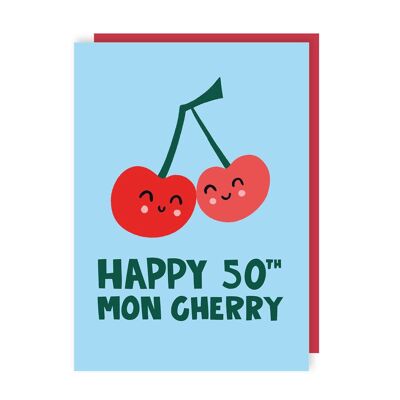 Mon Cherry Lot de 6 cartes pour 50e anniversaire