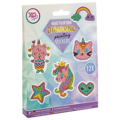 Diamant-Sticker-Set "Einhörner" - 12 Stück