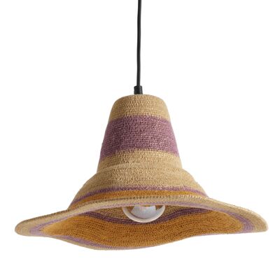 Bohemian woven seagrass pendant light