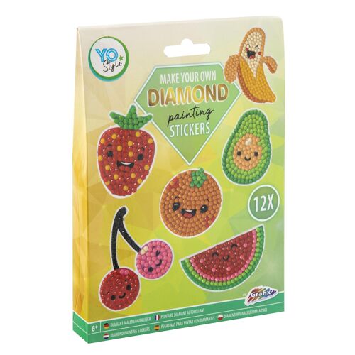 Diamond Stickers Set "Fruits" - 12 pieces