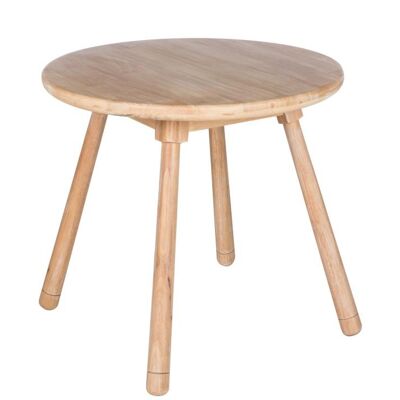 Children table round wood natural