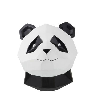 Panda origami colgante resina negro/blanco