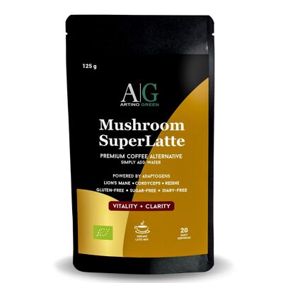 Mushroom SuperLatte – Sostituto biologico adattogeno del caffè - 125g