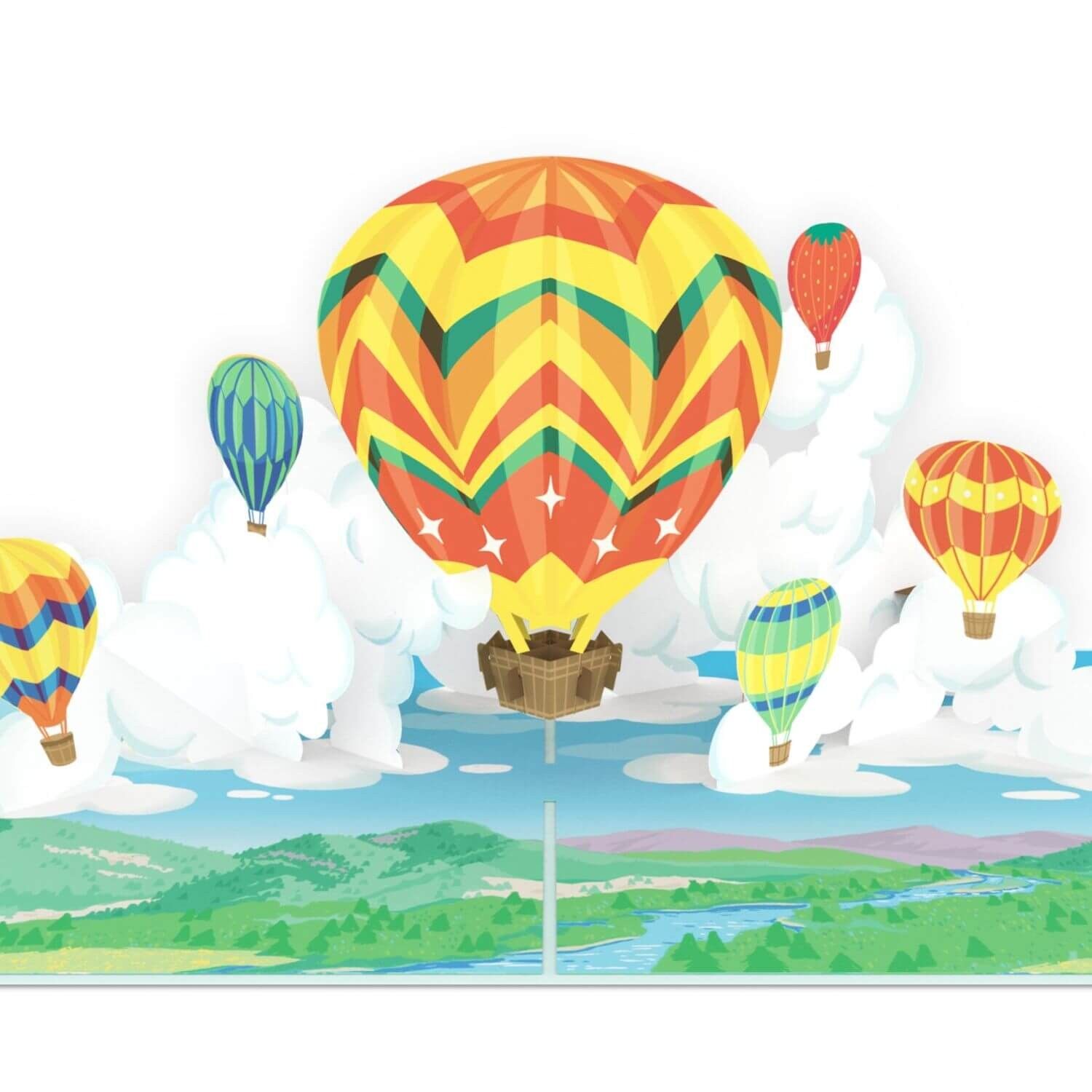 Biglietto pop-up in ongolfiera – 3D per atrionio e copleanno